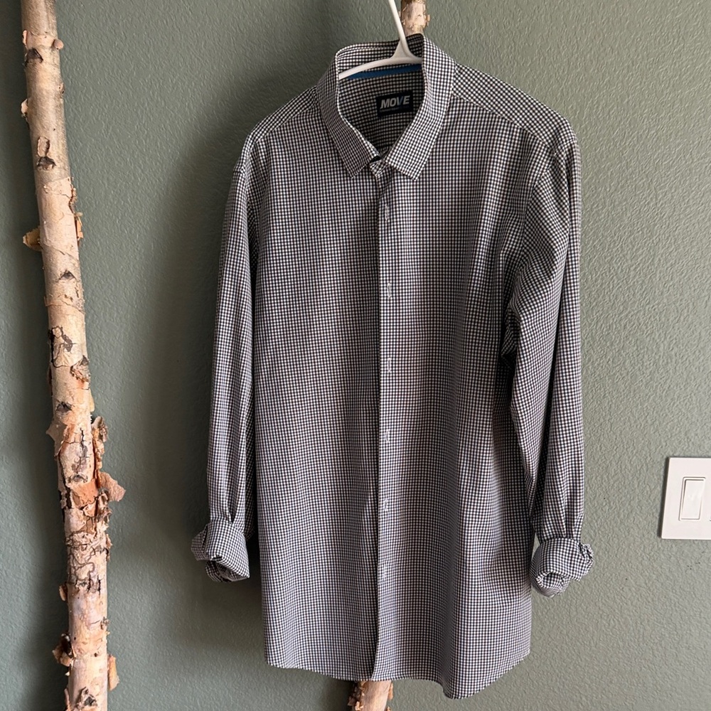Classic Black and White Men's Dress Shirt